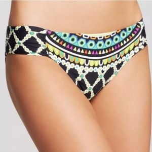 Trina Turk Kon Tiki Shirred Hipster Bikini Bottom | Size 8